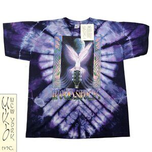 Woodstock T-Shirt 90s Vintage Mikio Kennedy Tie Dye Dove Guitar Deadstock XL NWT